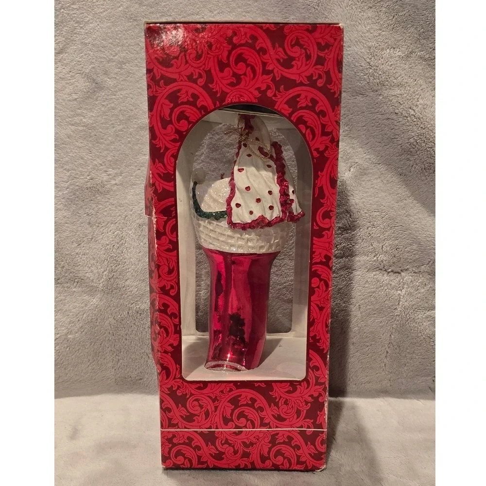 Mistletoe Magic‎ Collection European Style Glass Ornament Hand Blown Stocking